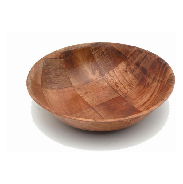 Round Woven Wooden Bowl 15cm 