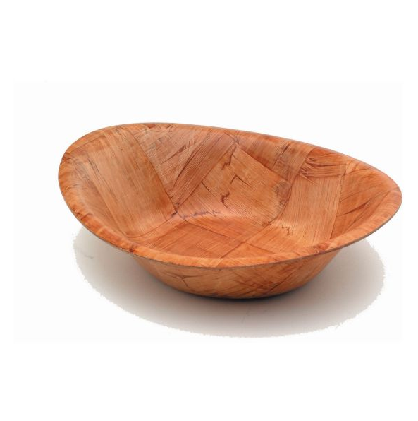 Oval Woven Wooden Bowl 22.9 x 17.8cm