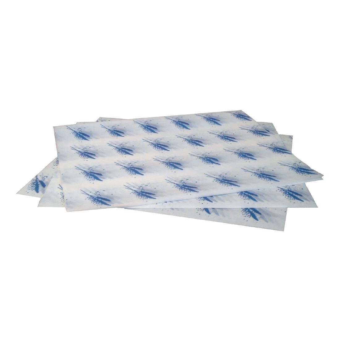 Burger Wrapping Paper Sheets Blue 245 x 300mm