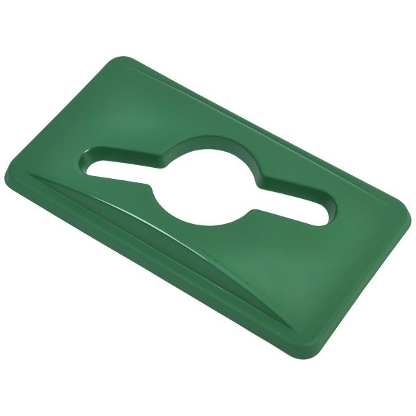 Green Glass Lid For Grey Slim Recycling Bin 65ltr