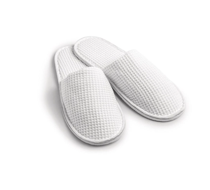 Mitre Essentials Honeycomb Closed Toe Slippers White