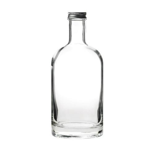 Oslo Glass Bottle with Silver Lid 17.5oz / 50cl
