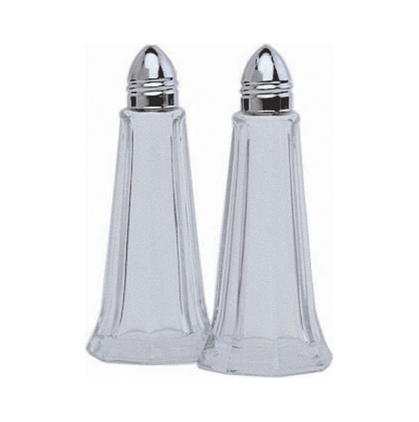 Lighthouse Glass Salt Shaker with Silver Top
