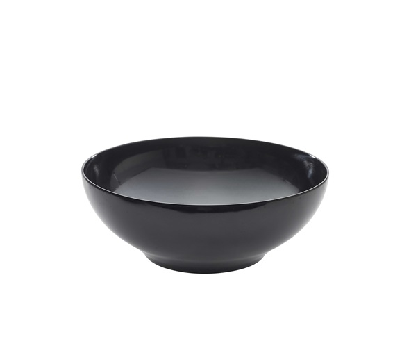 Melamine Black Round Bowl 25.7 x 9.3cm 