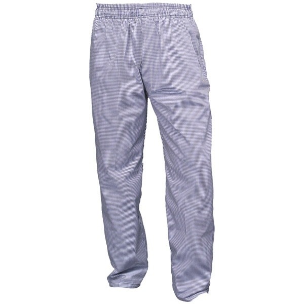 Genware Blue & White Small Check Baggies Trousers