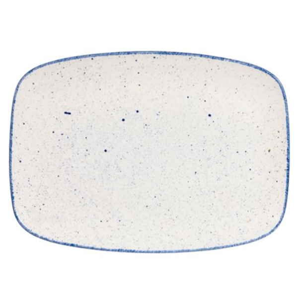 Churchill Stonecast Hints Indigo Blue Oblong Platter 35.5 x 24.5cm