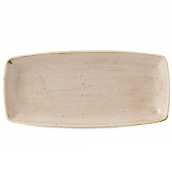 Churchill Stonecast Nutmeg Cream Oblong Plate 29.5 x 15cm