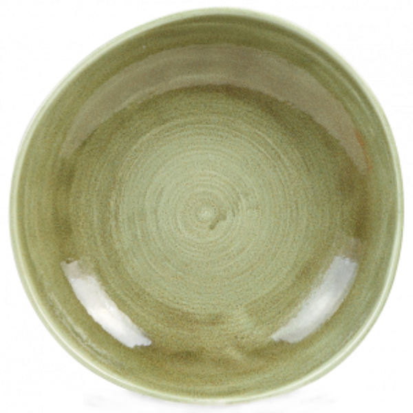 Churchill Stonecast Patina Burnished Green Organic Round Bowl 25.3cm 