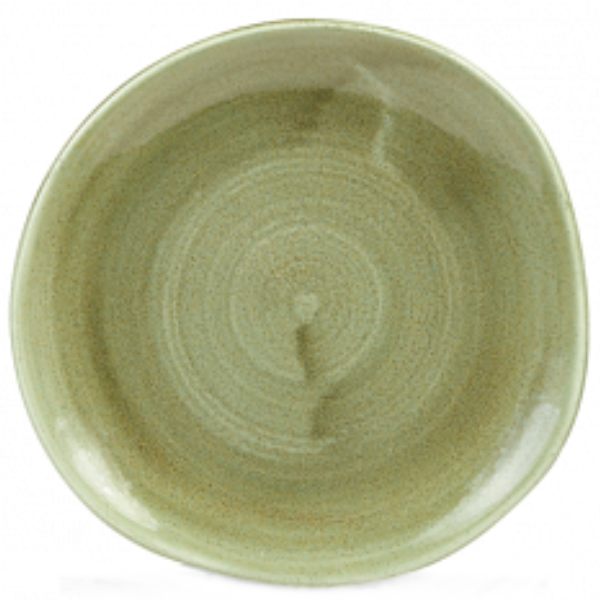 Churchill Stonecast Patina Burnished Green Organic Round Plate 18.6cm