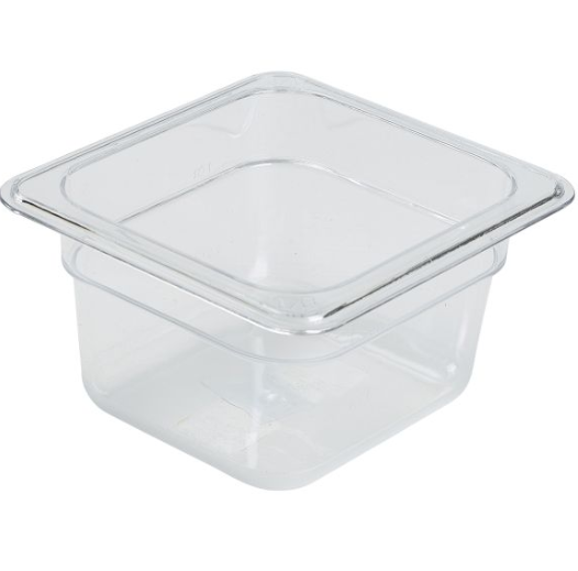 Polycarbonate Gastronorm 1/6 Pan 100mm Deep Clear
