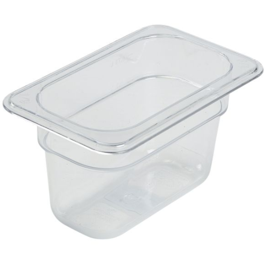 Polycarbonate Gastronorm 1/9 Pan 100mm Deep Clear