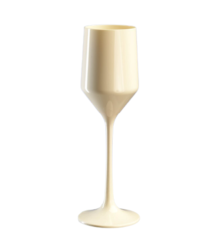 Premium Unbreakable Modern White Champagne Flutes 6.75oz / 190