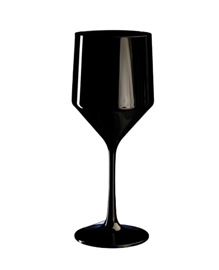 Premium Unbreakable Modern Black Wine Glasses 16oz / 450ml