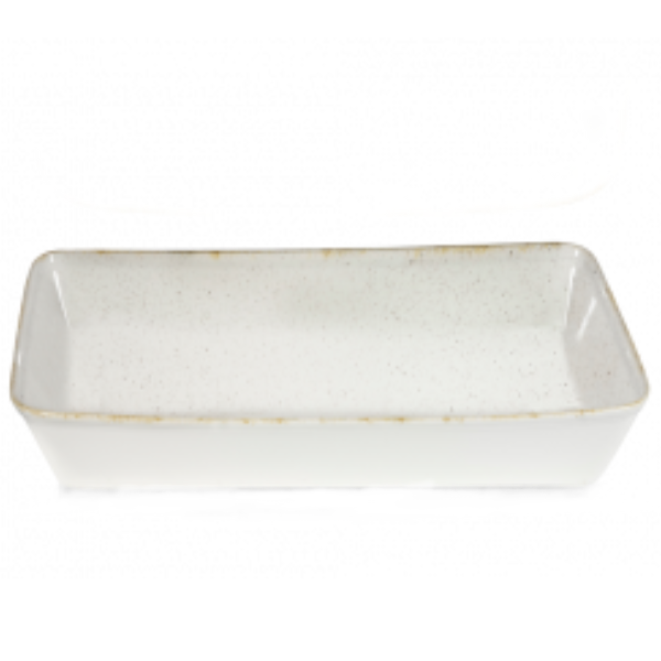 Churchill Stonecast Hints Barley White Rectangular Baking Dish 38 x 25cm 