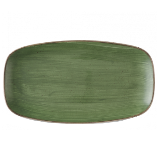 Churchill Stonecast Sorrel Green Chefs Oblong Plate 29.8 x 15.3cm