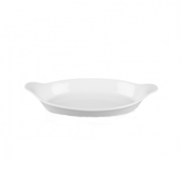 Churchill Cookware Small Oval Eared Dish White 20.5 x 11.3cm
