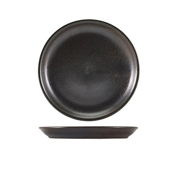 Terra Porcelain Black Coupe Plate 19cm