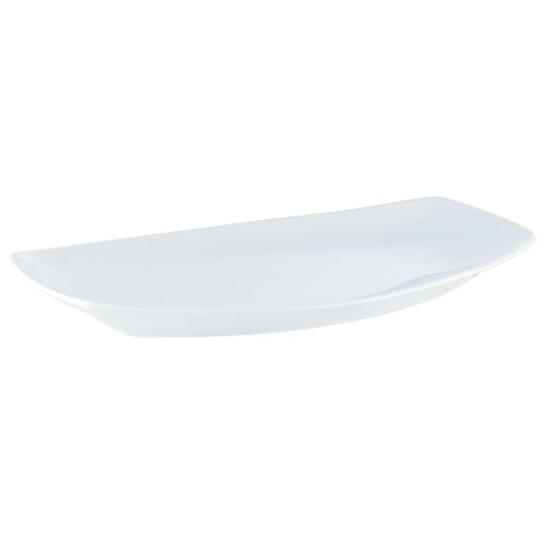 Porcelite White Convex Oval Plates 13 x 7.5inch / 33 x 19cm