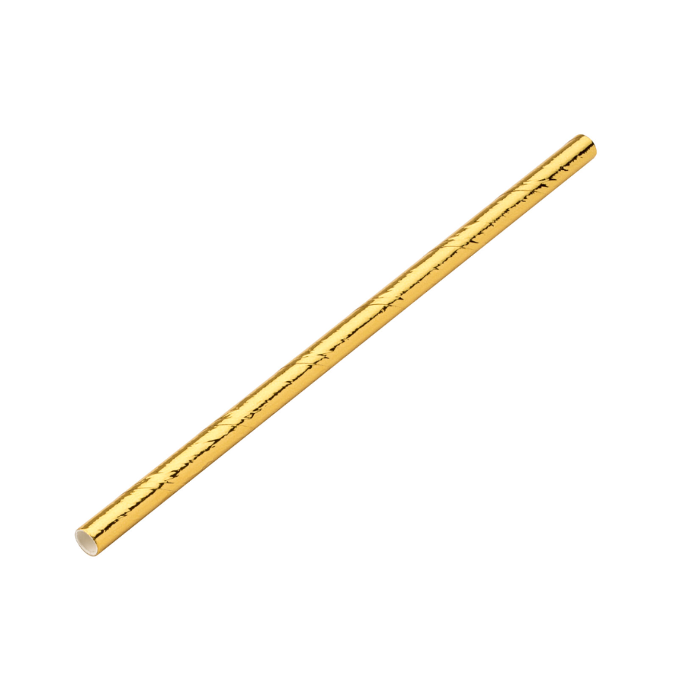 Paper Gold Cocktail Straw 5.5Inch 