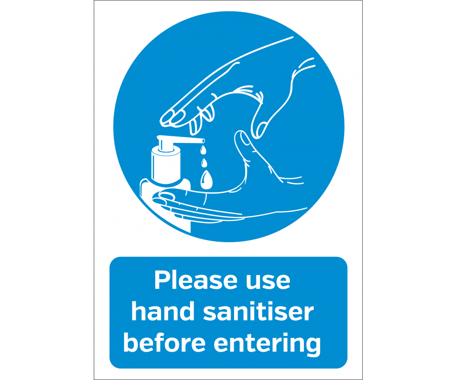 A5 Please Use Hand Sanitiser Before Entering Vinyl Sticker