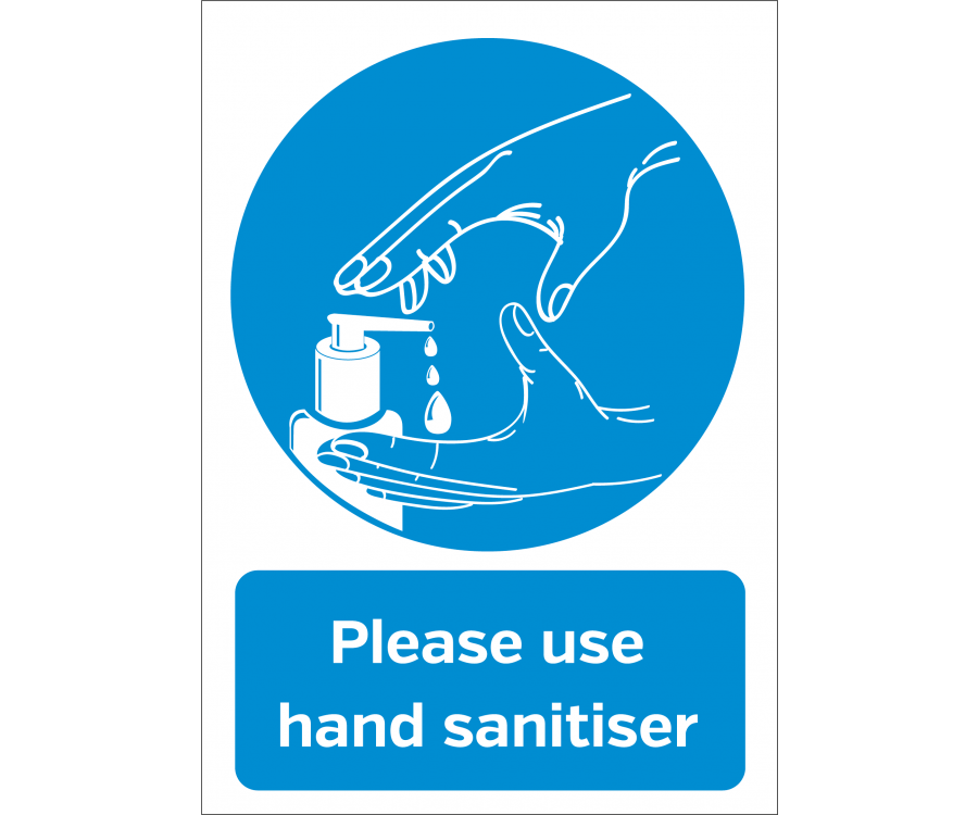 A5 Please Use The Hand Sanitiser Provided Vinyl Sticker