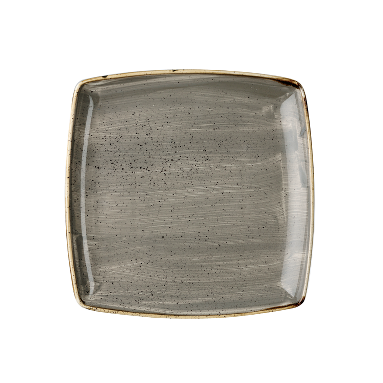 Churchill Stonecast Peppercorn Grey Deep Square Plate 26.8cm