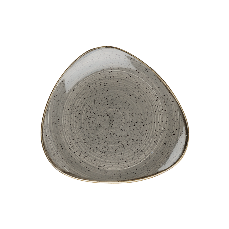 Churchill Stonecast Peppercorn Grey Triangle Plate 26.5cm