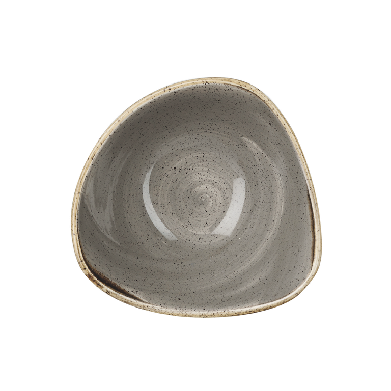 Churchill Stonecast Peppercorn Grey Triangle Bowl 15.3cm