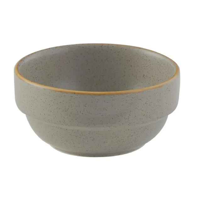 Churchill Stonecast Peppercorn Grey Stacking Bowl 36cl / 12.7oz