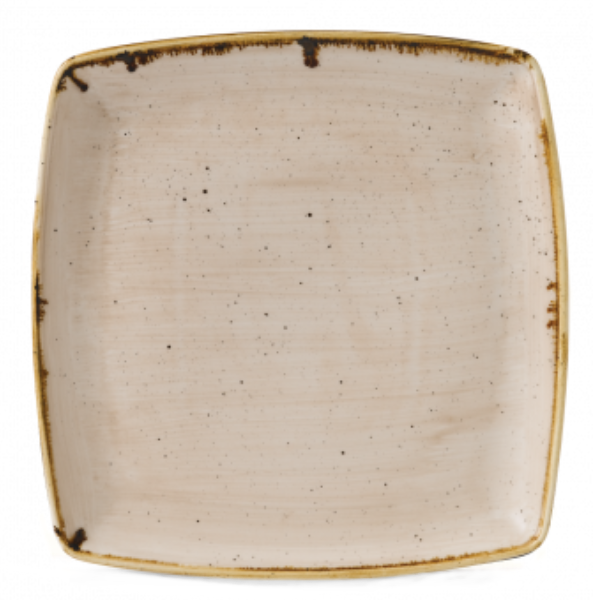 Churchill Stonecast Nutmeg Cream Deep Square Plate 26.8cm 