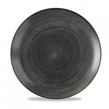 Churchill Stonecast Raw Black Coupe Plate 28.8cm