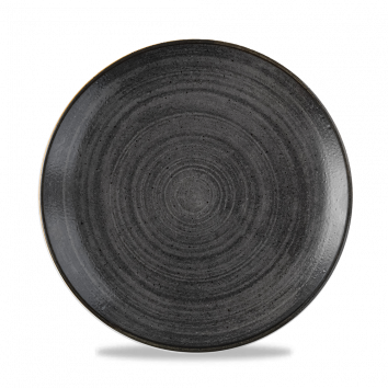 Churchill Stonecast Raw Black Coupe Plate 21.7cm
