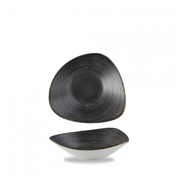 Churchill Stonecast Raw Black Triangle Bowl 23.5cm