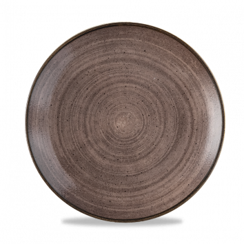 Churchill Stonecast Raw Brown Coupe Plate 26cm