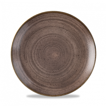 Churchill Stonecast Raw Brown Coupe Plate 21.7cm