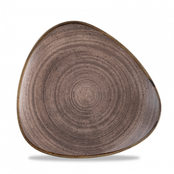 Churchill Stonecast Raw Brown Triangle Plate 22.9cm