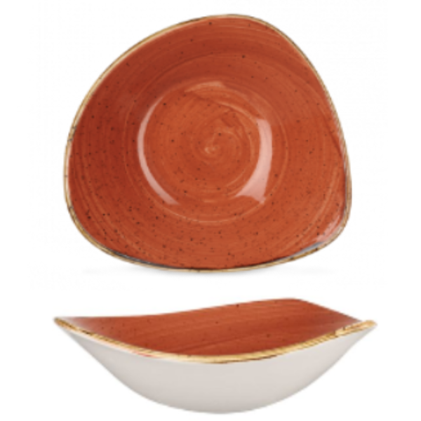 Churchill Stonecast Spiced Orange Triangle Bowl 23.5cm