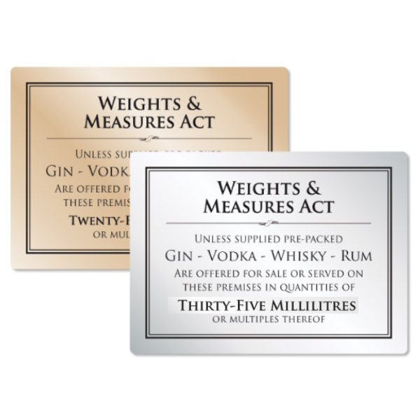 35ml Weights & Measures Act Notice