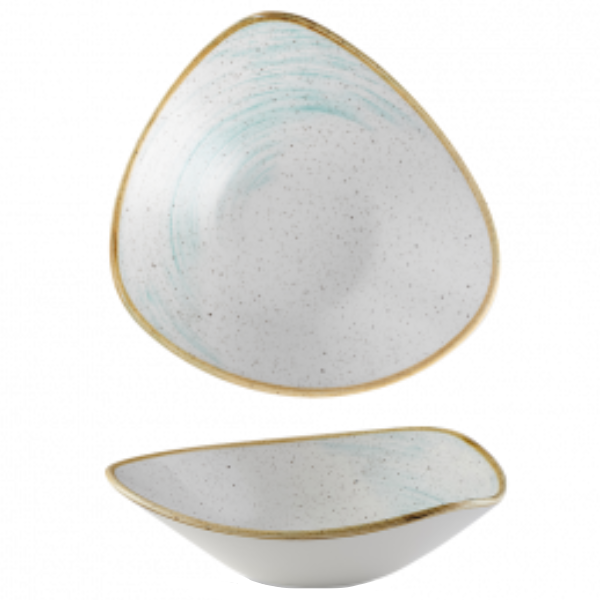 Churchill Stonecast Accents Duck Egg Blue Triangle Bowl 23.50cm