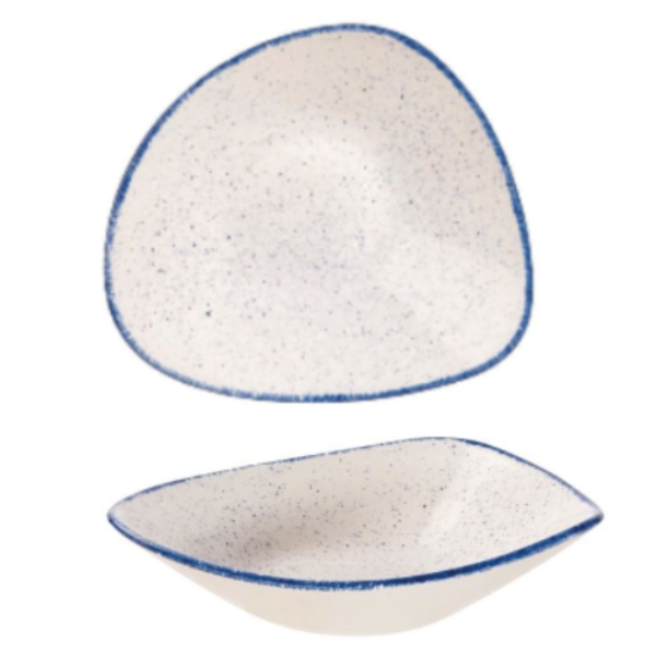 Churchill Stonecast Hints Indigo Blue Triangle Bowl 15.3cm