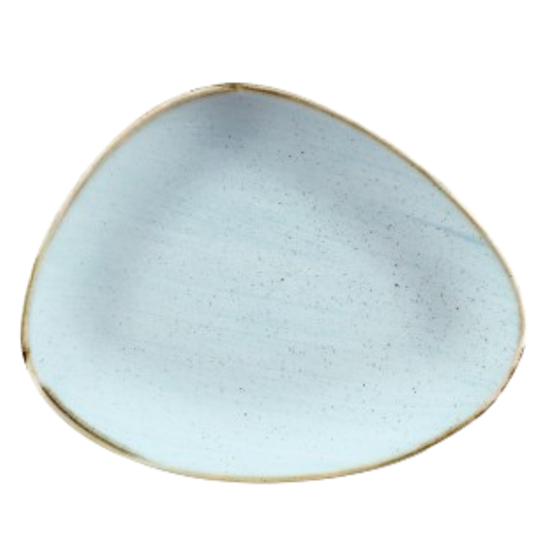 Churchill Stonecast Duck Egg Blue Triangle Plate 26.5 x 20.5cm 
