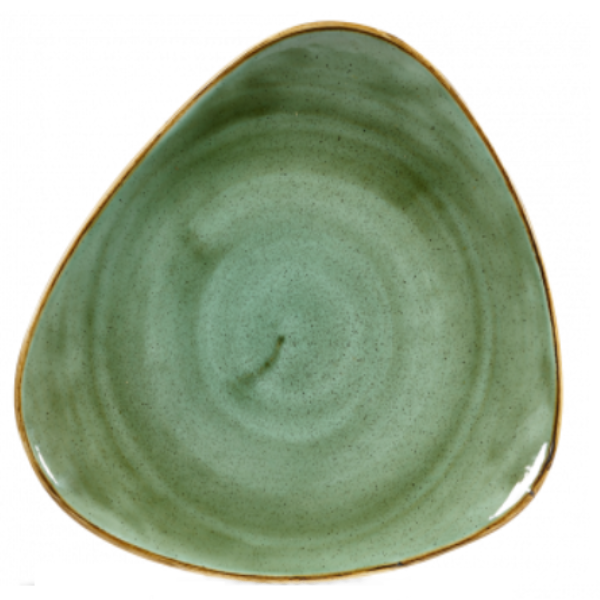 Churchill Stonecast Samphire Green Triangle Plate 31.1cm 