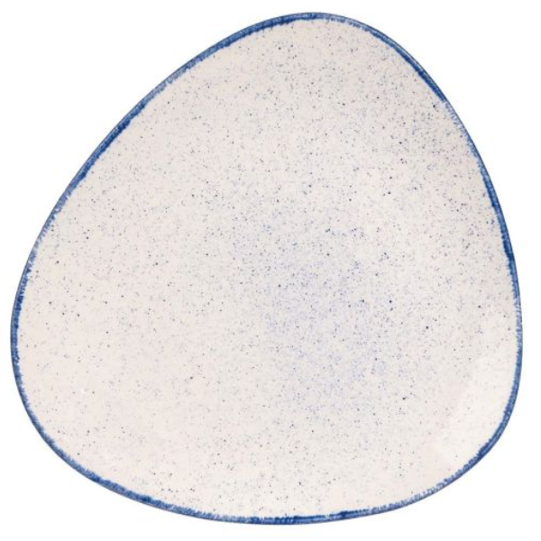 Churchill Stonecast Hints Indigo Blue Triangle Plate 31.1cm