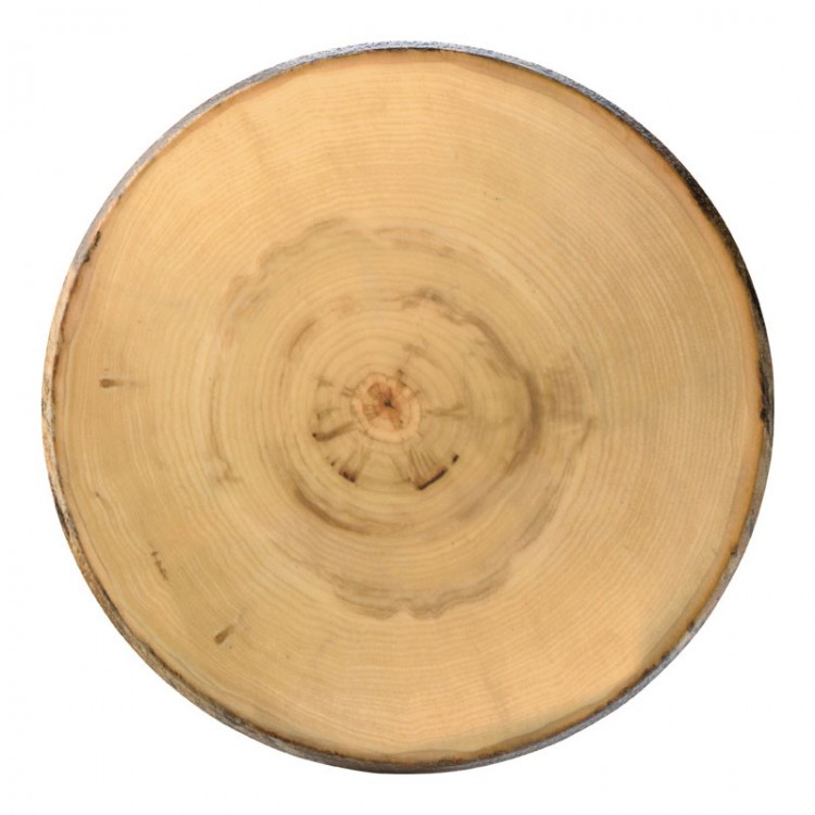 Elm Wood Effect Melamine Footed Round Platter 35cm