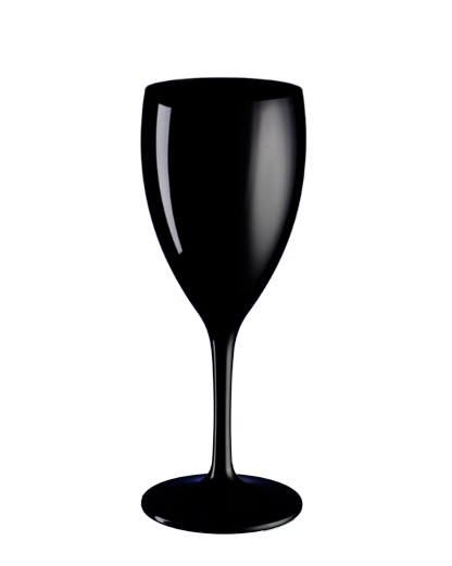 Premium Unbreakable Black Wine Glasses Black 12oz / 345ml