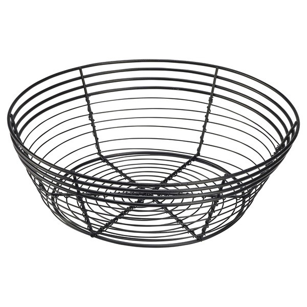 Black Wire Basket Round 25.5 x 8cm
