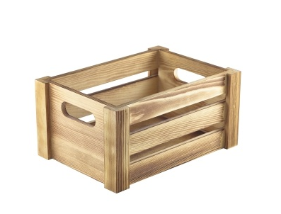 Wooden Crate Rustic Finish  22.8 x 16.5 x 11cm