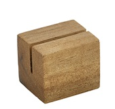Acacia Wood Cube Sign Holder 3 x 2.5 x 2.5cm