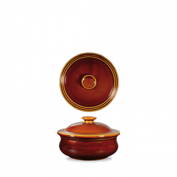Churchill Art de Cuisine Rustics Simmer Brown Stew Pot and Lid 14cm