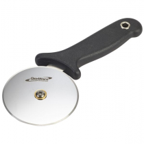 Genware Stainless Steel Pizza Cutter 4inch Blade Black Handle